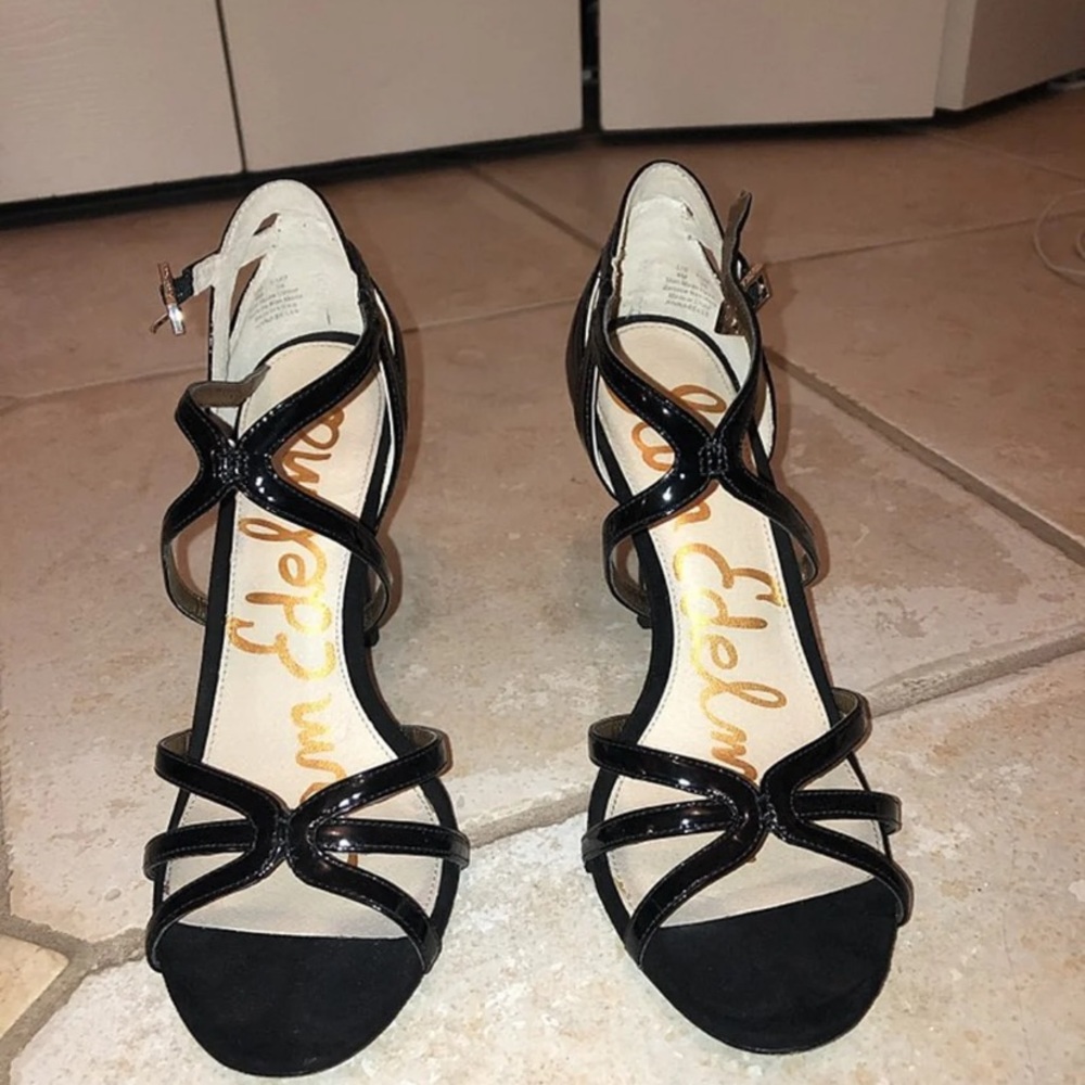 Sam Edelman Black Strappy Heels